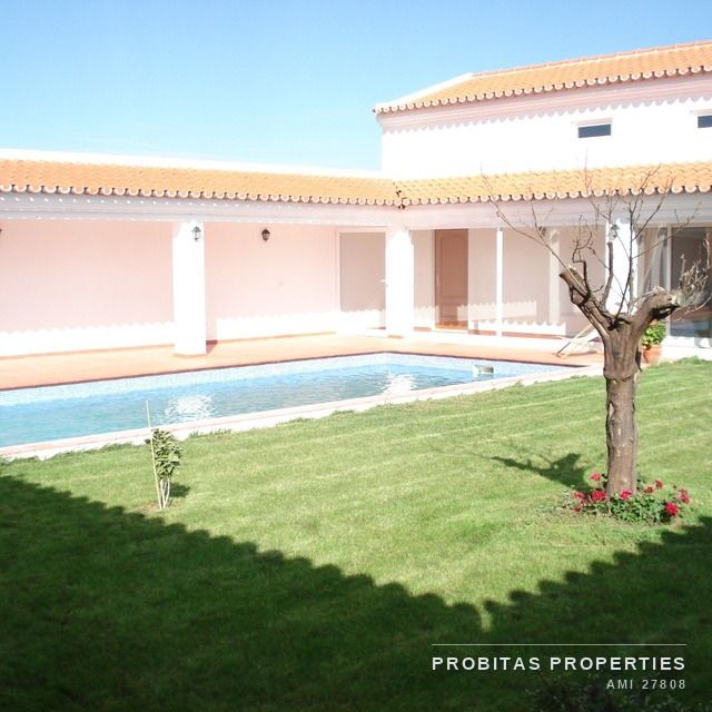 Piscina y césped